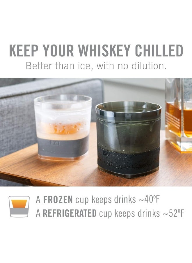 Host Host Freeze Cooling cups set of 2, Old Fashioned Glass with Silicone band for Bourbon, Scotch, and Whiskey, whisky gifts for men, Smoke  - Image 2