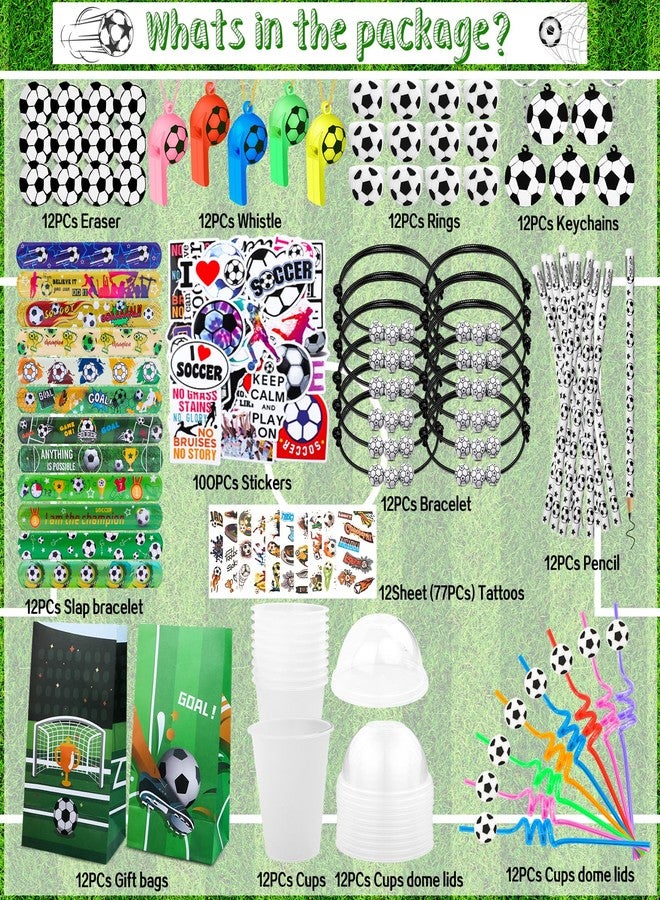 Moncinday 232Pcs Soccer Party Favors - Soccer Theme Birthday Party Decoration for Carnival Prizes, Pinata Filler Goodies Bag Fillers - Image 2