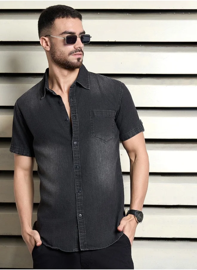 هاي ستار Men Black Shirt