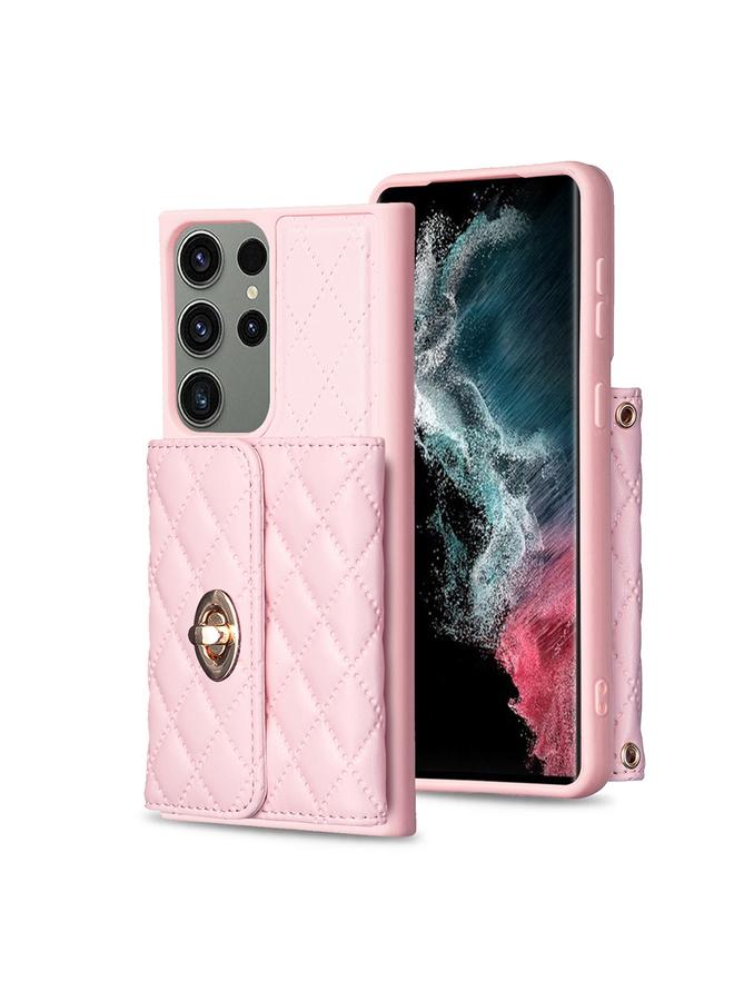 اس-توب جراب لهاتف Samsung Galaxy S23 Ultra 5G بمشبك معدني أفقي ومحفظة جلدية على شكل معين - Image 1