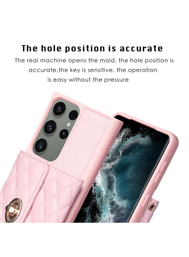 اس-توب جراب لهاتف Samsung Galaxy S23 Ultra 5G بمشبك معدني أفقي ومحفظة جلدية على شكل معين - Image 3