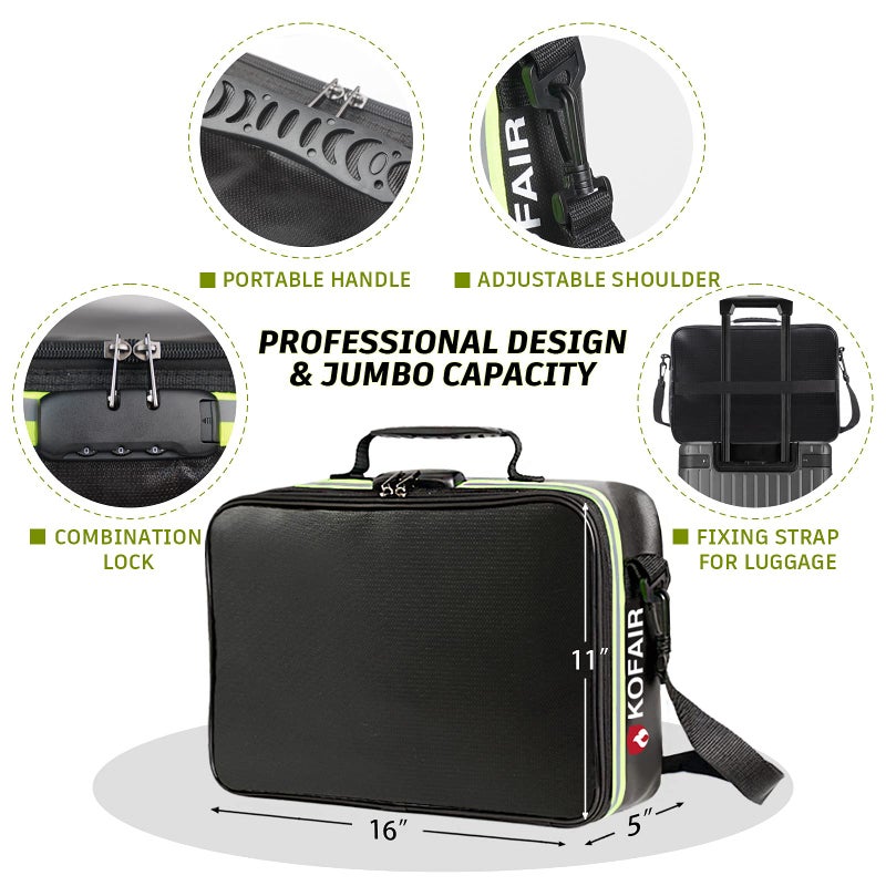 KOFAIR KOFAIR Fireproof Document Bag (16 x 11 x 5 inch) with Lock & Reflective Strip, Fireproof Document Lock Box with Shoulder Strap, Multi-Layer Important Document Safe Storage, Fire Safe File Organizer  - Image 5