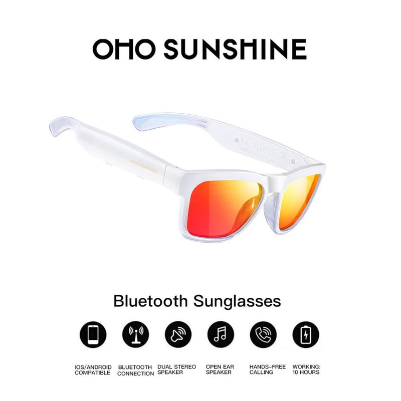 OhO sunshine OhO Smart Glasses,Polarized Sunglasses with Bluetooth Speaker,Athletic/Outdoor UV Protection and Voice Control,Unisex - Image 3