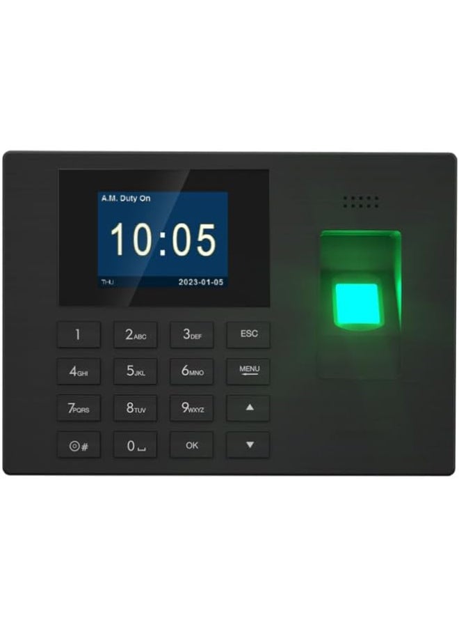 Deli ES151 Biometric Fingerprint Time Attendance Employee Checking Machine with 2.4-Inch TFT LCD Screen, 1500 Fingerprint Capacity, 120,000 Log Memory, and Auto Excel Report USB Download (No Software - Image 1