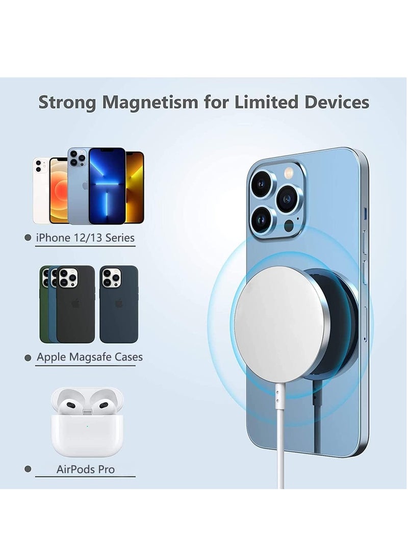 LEDIN - MagSafe Charger for iPhone Magnetic Charger Wireless Fast Charging Cable Cord Portable Charging Cord Compatible with iPhone SE/13/12/11/X Mini,Strong Attraction - Image 1
