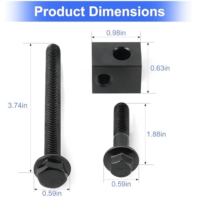 Jetuplusllc Alternator Pump Pulley Adjuster Kit, Generator Mount Bracket Bolt Nut Compatible with Hyundai Elantra 2001-2006, Accent 2000-2007, Kia Rio 2006-2007 Replace 37463-33000 37462-22000 37471-24000 - Image 3