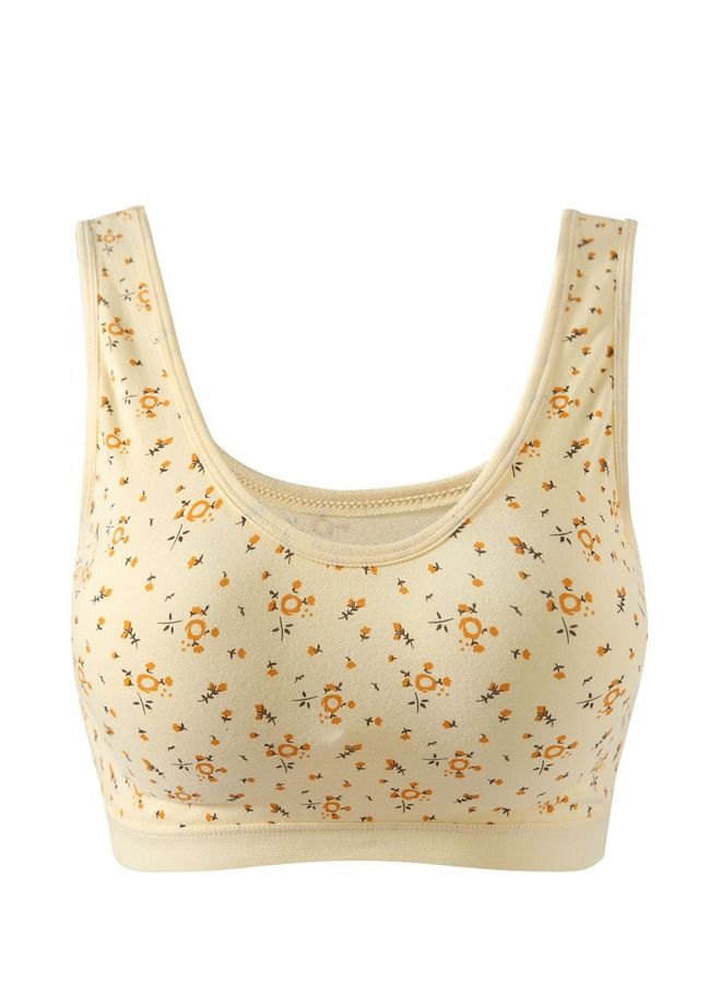 Loquat Women's Back Without Steel Ring Sports Bra Beige 