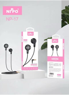 Nippo Nippo Wired Earphone With good Qualtiy Crystal Clear sound NP-17 