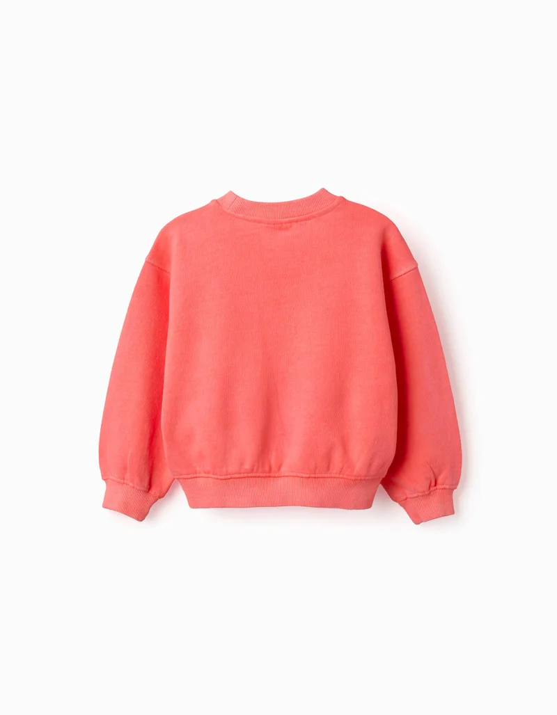 Ziddy Fleece Sweatshirt With Garment-Dyed Finish