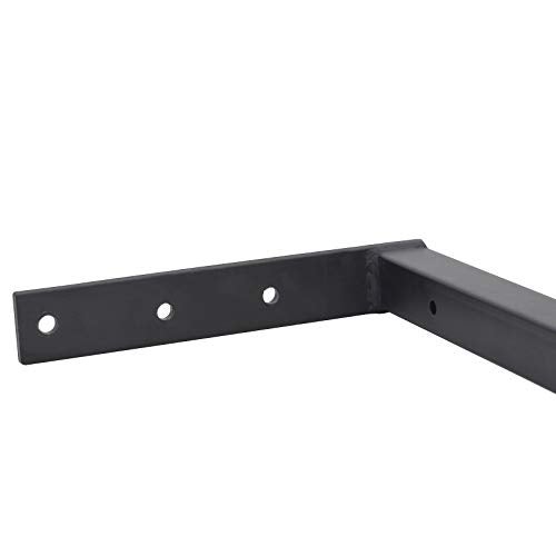 OVOV 2 Pack Heavy Duty Shelf Brackets Wall Mounted Industrial Farmhouse Floating Shelf Brackets with Lip - Image 4