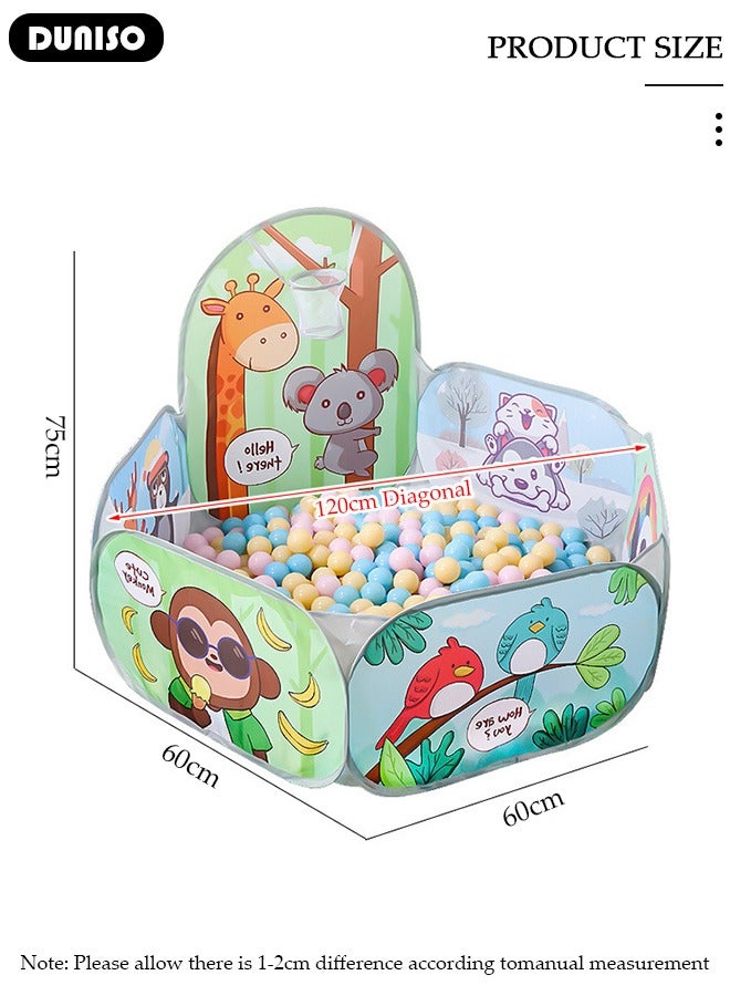 DUNISO خيمة لعب للأطفال، بركة كرات للأطفال مع سلة، خيمة لعب قابلة للطي، مركز نشاط بركة اللعب للأطفال، للأولاد والبنات والرضع والأطفال الصغار للاستخدام الداخلي والخارجي (الكرات غير مشمولة) - Image 2