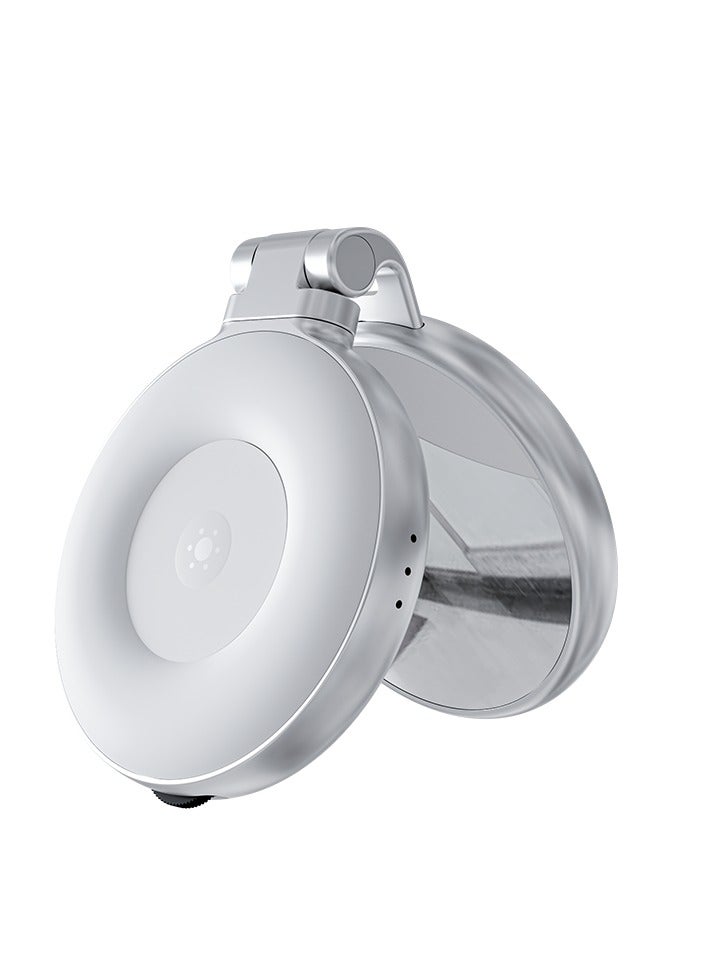 تيليسن TELESIN C03 حلقة إضاءة سيلفي مغناطيسية مع مرآة مكياج بإضاءة ناعمة، إضاءة LED قابلة للدوران 360°، 3 مستويات سطوع قابلة للتعديل، تثبيت مغناطيسي قوي وسريع، بطارية طويلة الأمد، حامل هاتف متعدد الاستخدامات – إضاءة دائرية محمولة قابلة للشحن للمكياج، التصوير، المكالمات المرئية والبث المباشر - Image 1