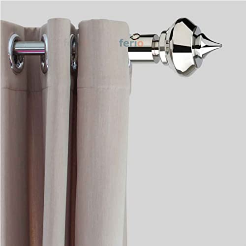 FERIO Stainless Steel Curtain Finials Without Curtain Rod Holder Set for 1 Inch Rod Curtain Accessories Mirror Finish (Pack of - 6 Pics) - Image 4