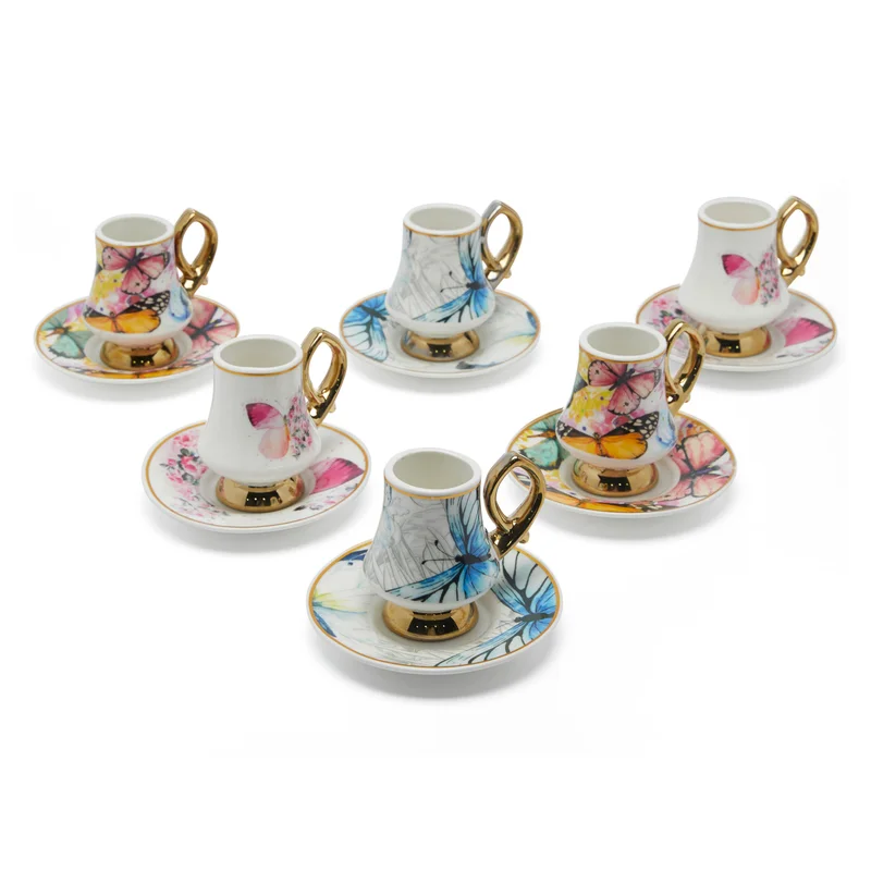 سيمبلي كيتشن Rabat Butterfly Coffee Cup & Saucer Set