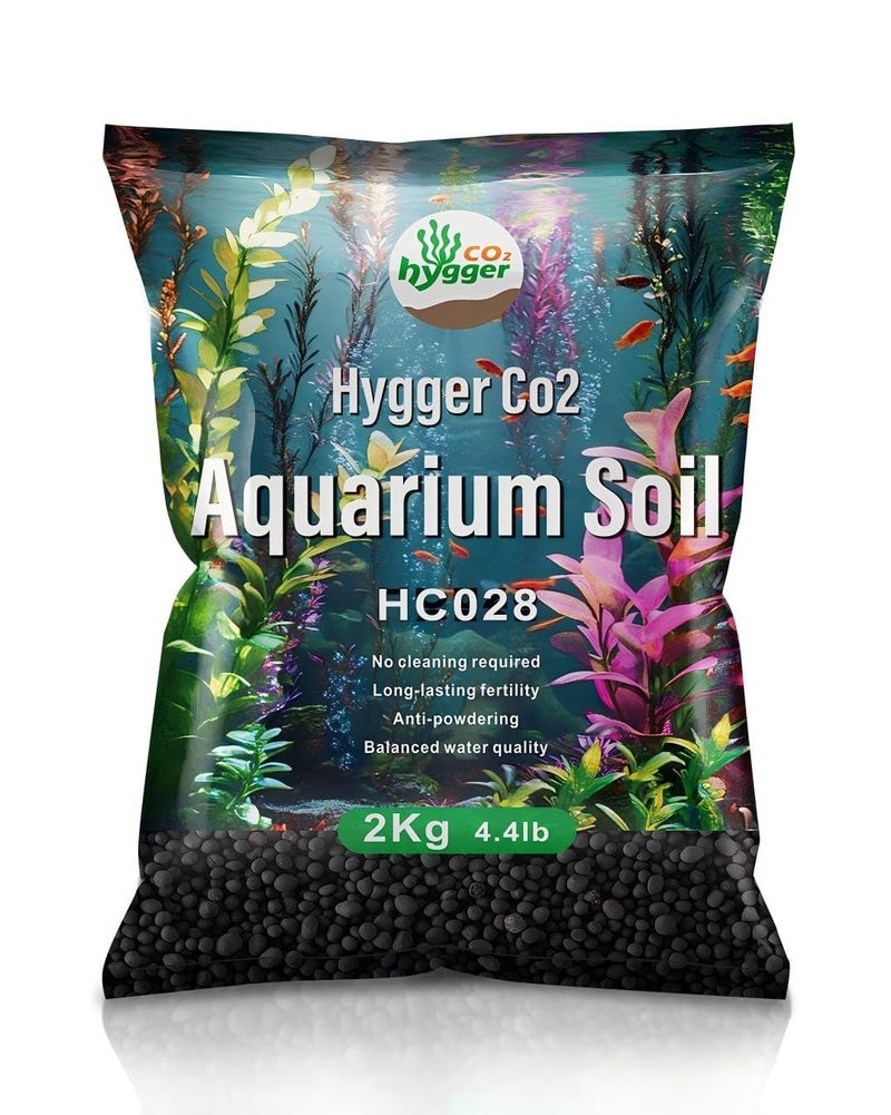 Hygger CO2 Upgraded Aquarium Soil Water Grass Mud, Ideal for Fish Tank Aquascaping Aquarium Substrate Soil for Plants and Shrimps, No Need to Wash (4.4 Pounds) - Image 1