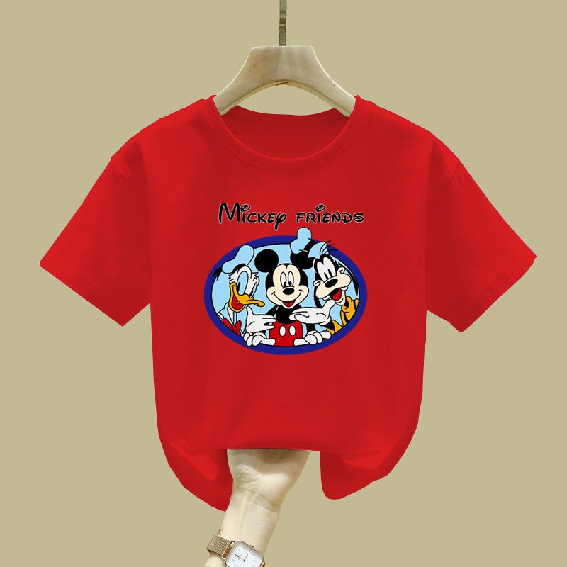 2144# Cotton Children'S Short-Sleeved T-Shirt Boys And Girls Cartoon Printed Half-Sleeved Top For Baby Crewneck - Image 1