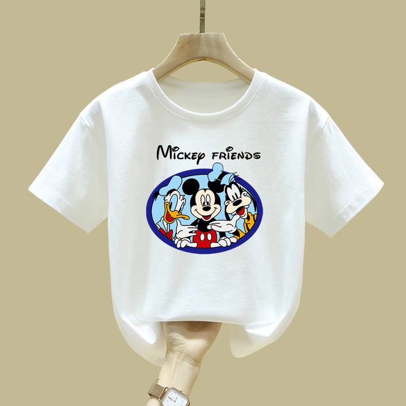 2144# Cotton Children'S Short-Sleeved T-Shirt Boys And Girls Cartoon Printed Half-Sleeved Top For Baby Crewneck - Image 3