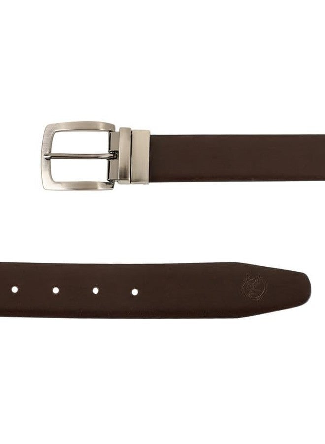 ZEVORA Leather Formal/Casual Reversible Belt For Men/Boys (Color-Black/Brown) - Image 4