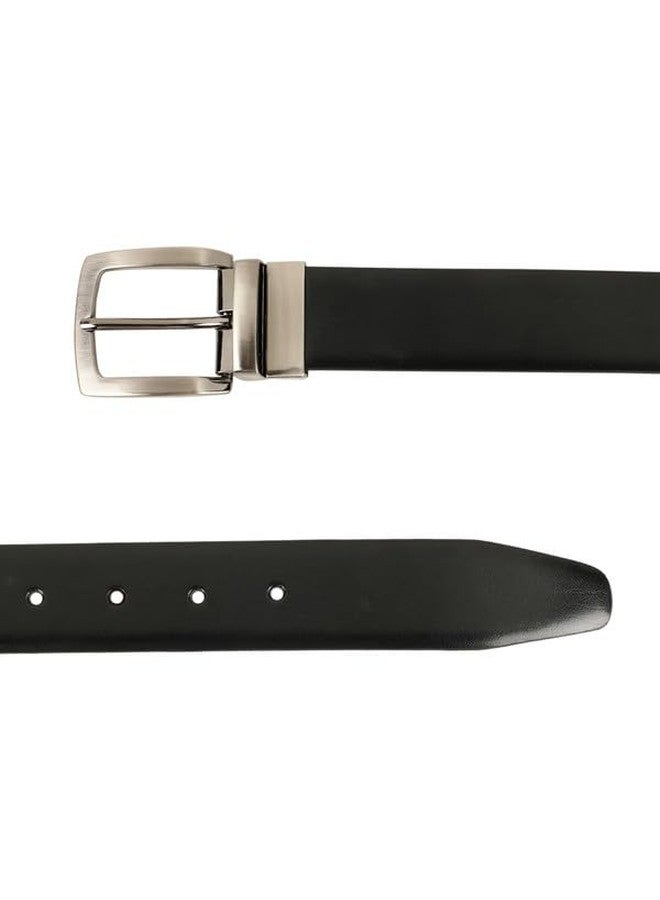 ZEVORA Leather Formal/Casual Reversible Belt For Men/Boys (Color-Black/Brown) - Image 3