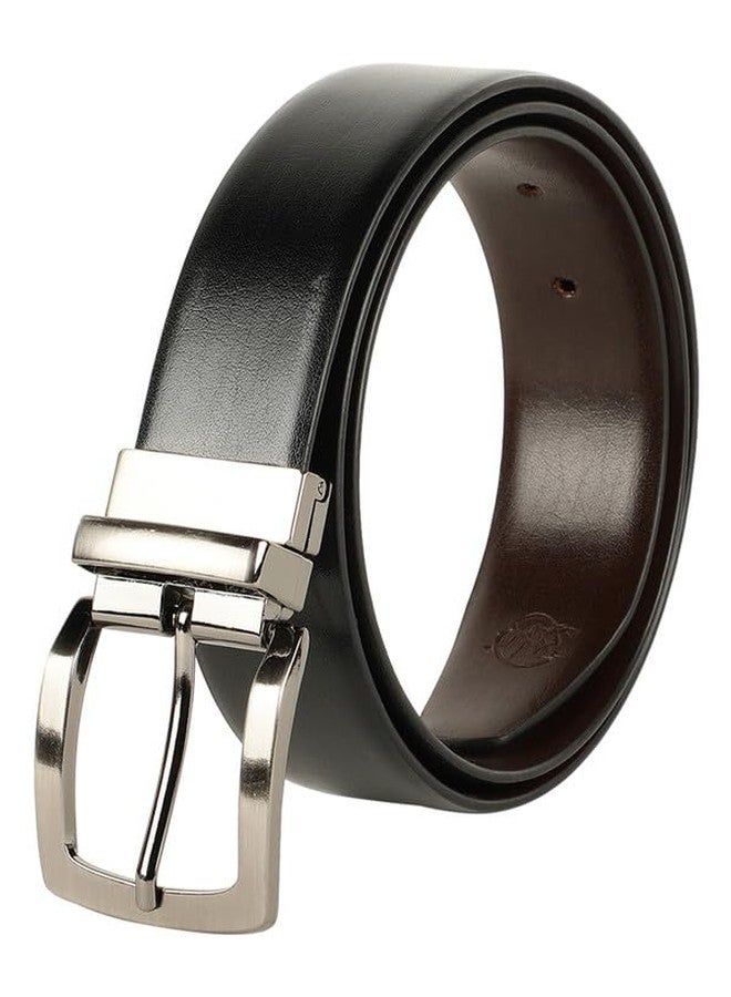 ZEVORA Leather Formal/Casual Reversible Belt For Men/Boys (Color-Black/Brown) - Image 1