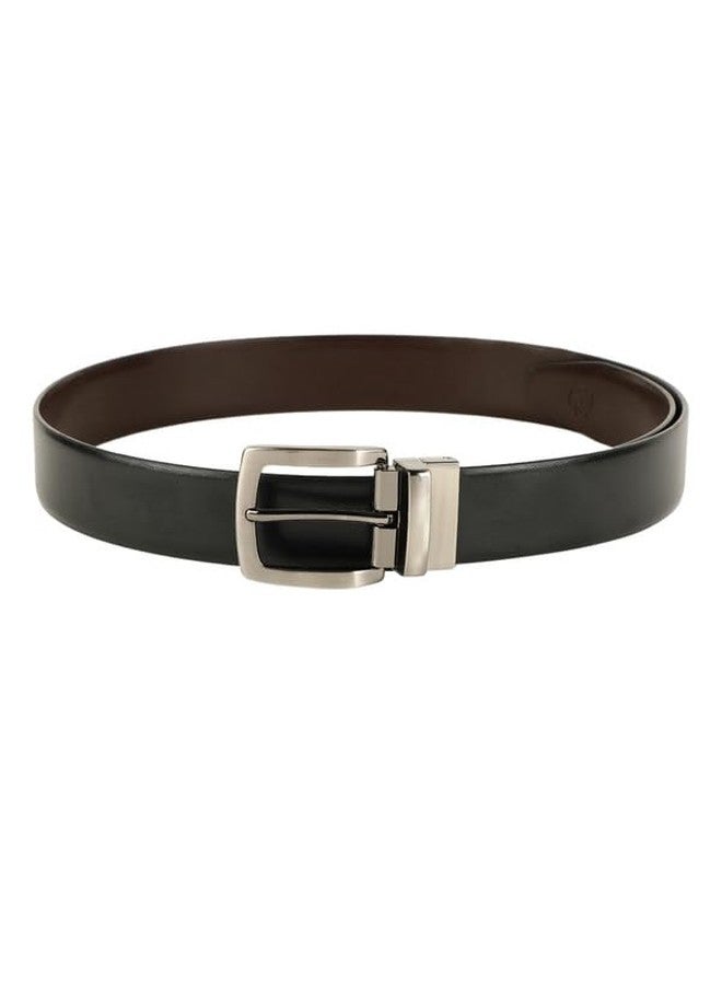 ZEVORA Leather Formal/Casual Reversible Belt For Men/Boys (Color-Black/Brown) - Image 5