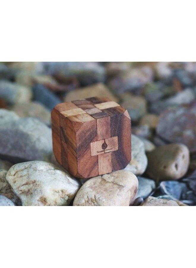 Generic - Hidden Passage: 3D Wooden Brain Teaser Puzzle By Siammandalay With Sm Gift Box Stem Skill Builder Interlocking Game. Educational Problem Solving Game For Adults. Handmade Desk Accent For Offices - Image 1