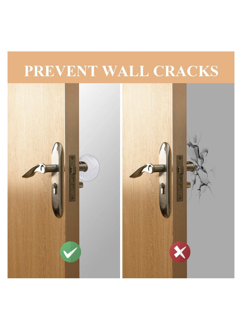 Y&D SYOSI Door Stopper Wall Protector, Transparent Bumper, Knob Guard Silicon, Self Adhesive Prevent Damage to Wall, Clear, 12 Pcs  - Image 2