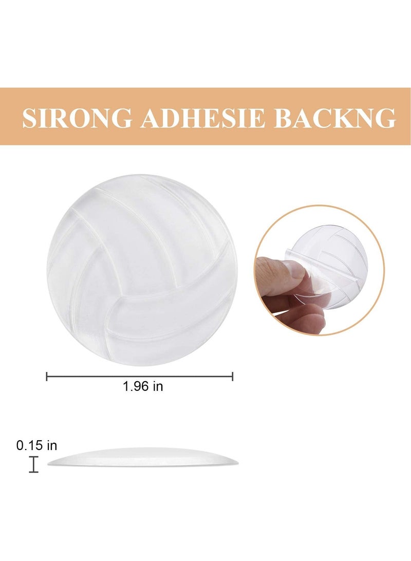 Y&D SYOSI Door Stopper Wall Protector, Transparent Bumper, Knob Guard Silicon, Self Adhesive Prevent Damage to Wall, Clear, 12 Pcs  - Image 3
