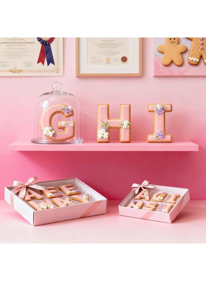 Zade Alphabet Letter Cookie Cutters,26 Pcs Stainless Steel Fondant Letter Cutters for Sandwich Sugarcraft - Image 5