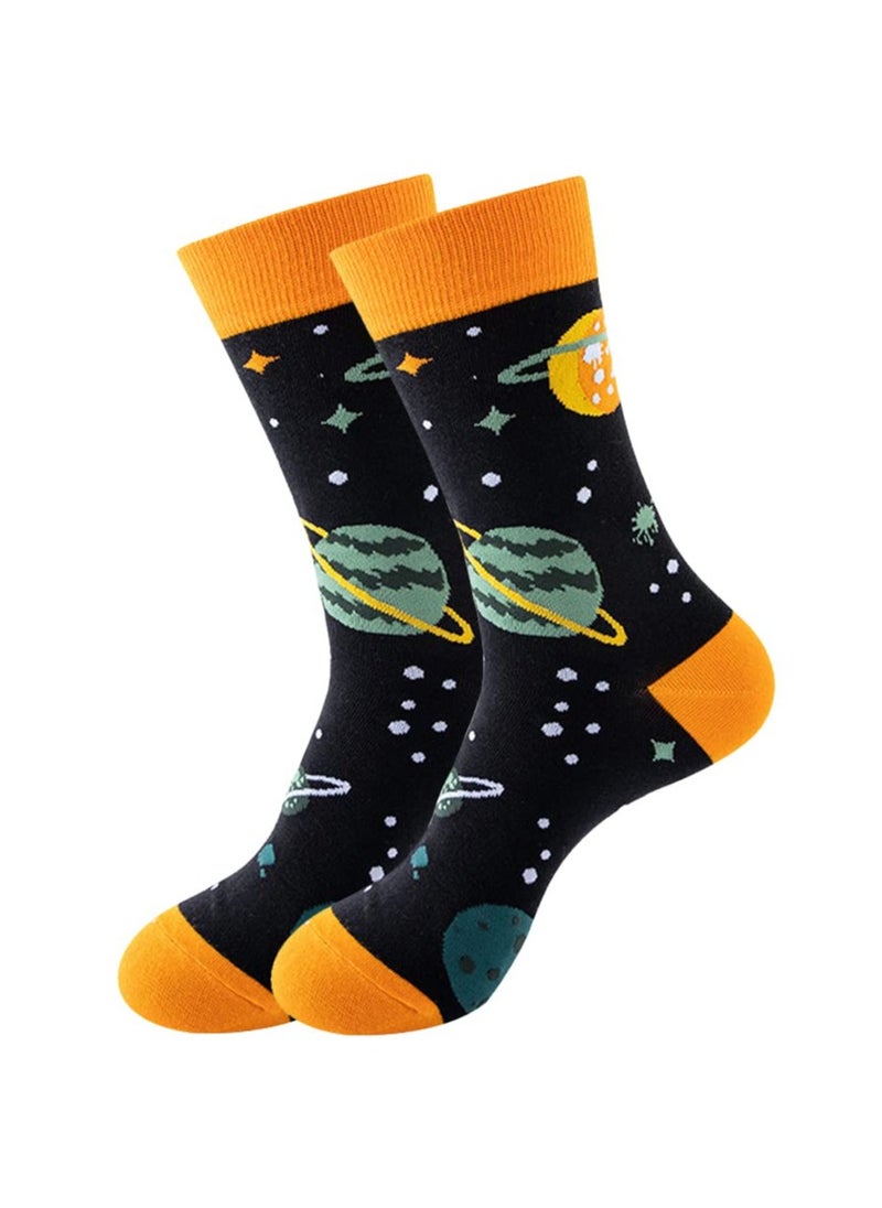 SYOSI - Men's Colorful Dress Socks Novelty Funny Fancy Funky Patterned Crew Sock Casual Crazy Socks for Men, Men's Sports and Outdoors Fun Novelty Crew Socks - Image 1