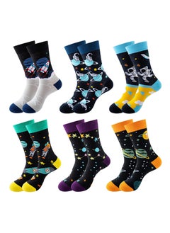 Men's Colorful Dress Socks Novelty Funny Fancy Funky Patterned Crew Sock Casual Crazy Socks for Men, Men's Sports and Outdoors Fun Novelty Crew Socks