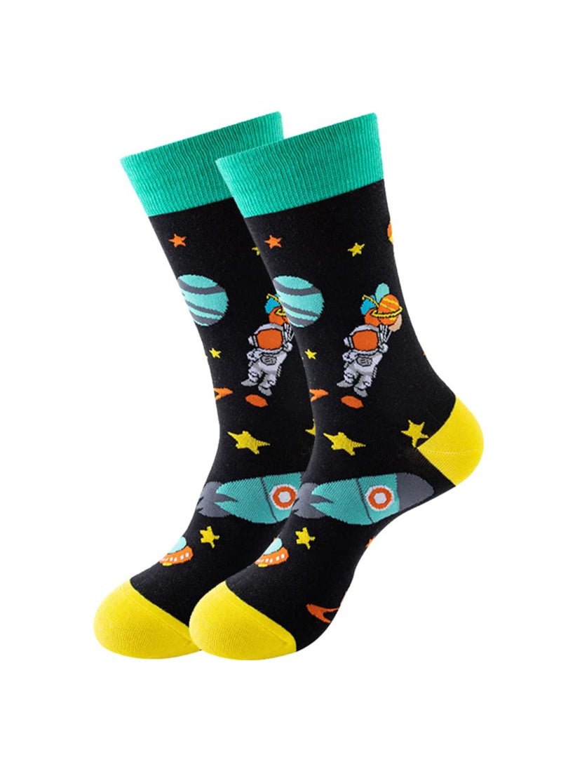 SYOSI - Men's Colorful Dress Socks Novelty Funny Fancy Funky Patterned Crew Sock Casual Crazy Socks for Men, Men's Sports and Outdoors Fun Novelty Crew Socks - Image 1