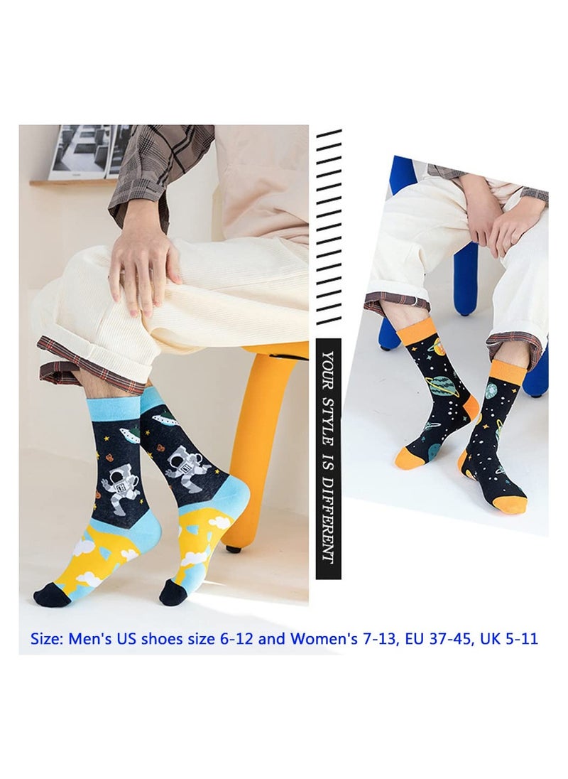 SYOSI - Men's Colorful Dress Socks Novelty Funny Fancy Funky Patterned Crew Sock Casual Crazy Socks for Men, Men's Sports and Outdoors Fun Novelty Crew Socks - Image 1