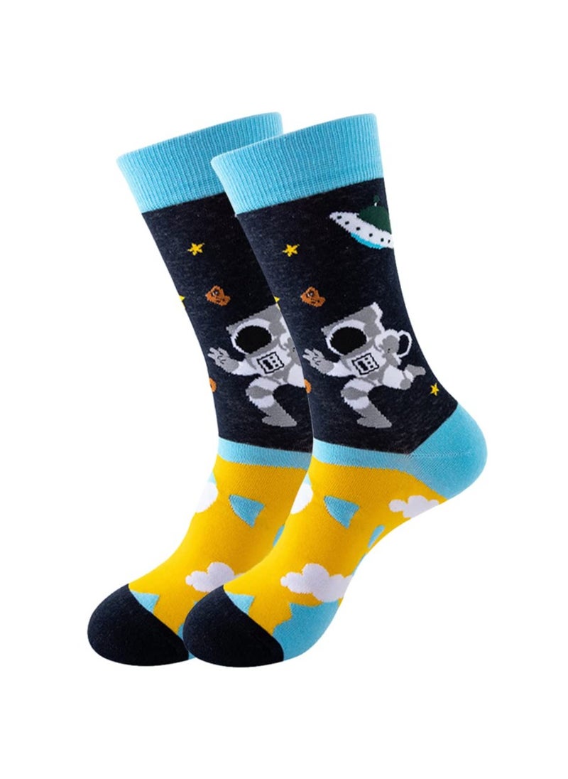 SYOSI - Men's Colorful Dress Socks Novelty Funny Fancy Funky Patterned Crew Sock Casual Crazy Socks for Men, Men's Sports and Outdoors Fun Novelty Crew Socks - Image 1
