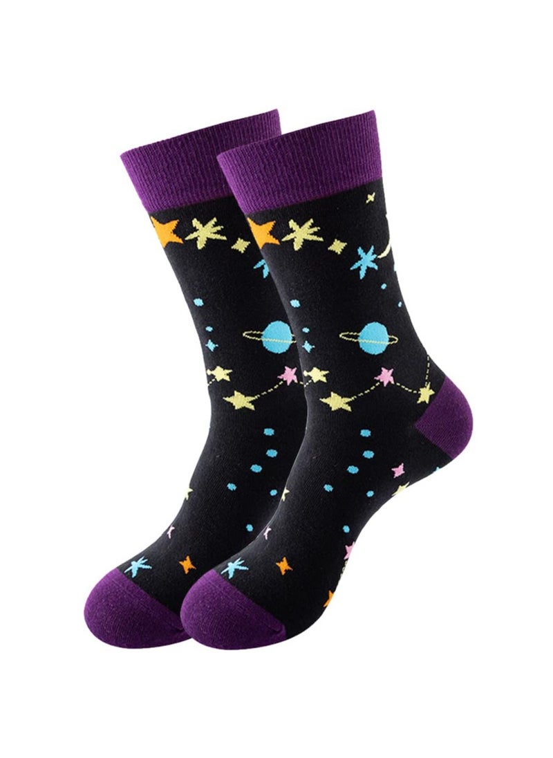 SYOSI - Men's Colorful Dress Socks Novelty Funny Fancy Funky Patterned Crew Sock Casual Crazy Socks for Men, Men's Sports and Outdoors Fun Novelty Crew Socks - Image 1