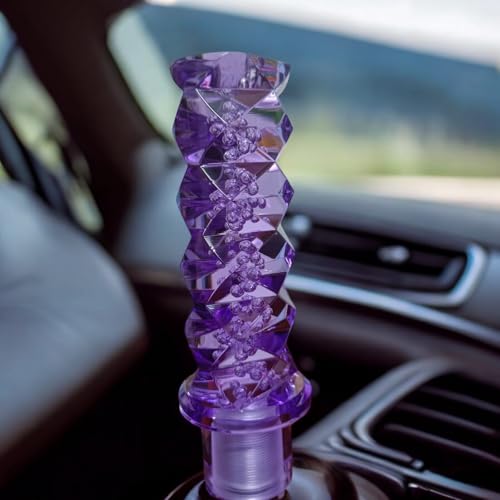 YOURKARTS.COM Crystal Katana Design Car Gear Knob (Purple, 20CM) – Samurai Sword Inspired Manual Shifter | Drift Style Gear Stick | car Accessories 2025 for JDM & Racing Lovers - Image 1