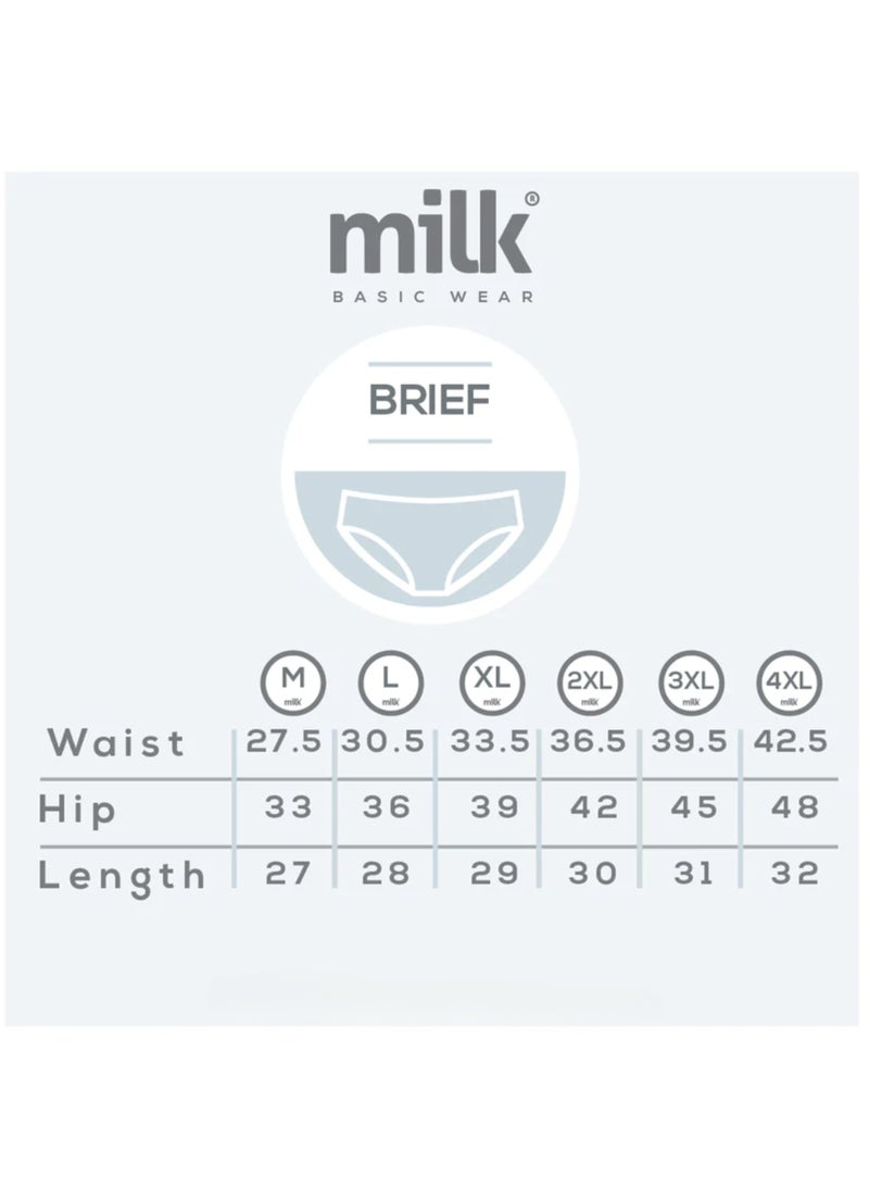 Milk - Pack of 3 Printed Cotton Brief Panties Underwear for Women - Image 1