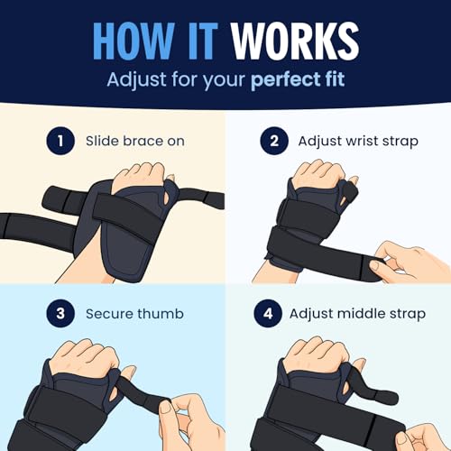 Dr. Frederick's Original Doctor-Developed Copper Thumb Brace – Wrist & Thumb Support for Arthritis, Tendonitis & De Quervain’s – Reversible Spica Splint for Pain Relief - 1 Brace - Adjust-to-Fit - Image 5