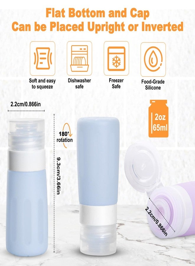 Seropy 4Pcs Condiment Squeeze Bottles for Sauces, Leakproof Salad Dressing Container to Go, Small Silicone Squeeze Bottles with Brush, Condiment Containers Dispenser for Ketchup Hot Sauce Lunch Travel, 2 Oz - Image 3