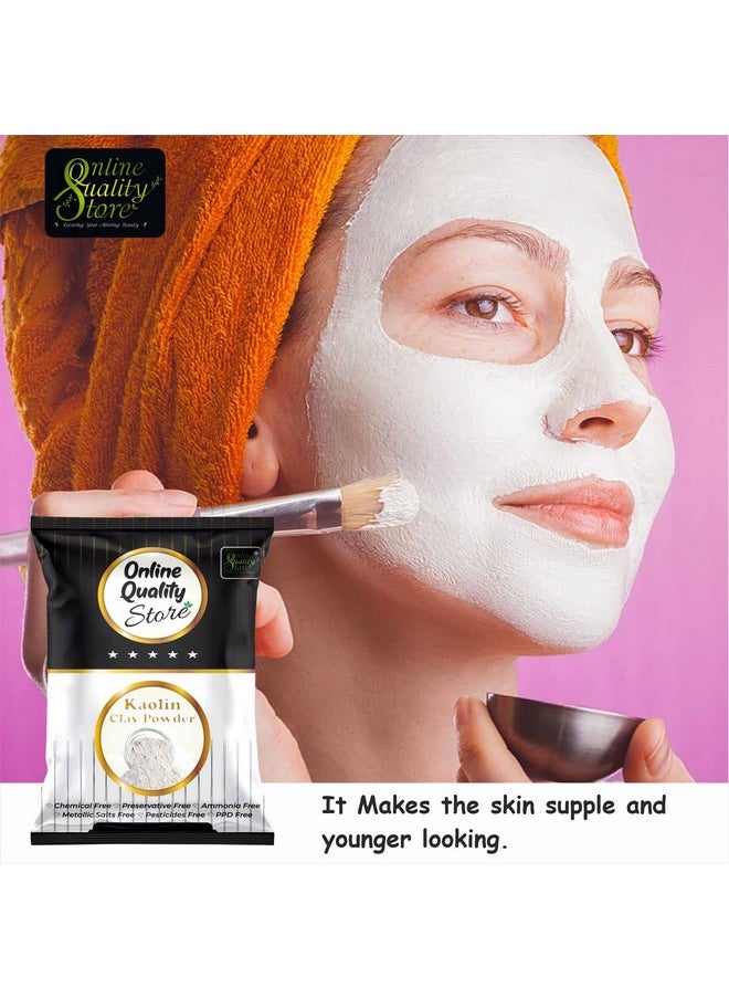 Online Quality Store Natural Kaolin Clay Powder |China Clay - For Acne, Blackheads |Face Masks |Kaolin Clay Powder For Face Organic |Kaolin Powder For Skin |China Clay Powder |Face Care Products,100G  - Image 2