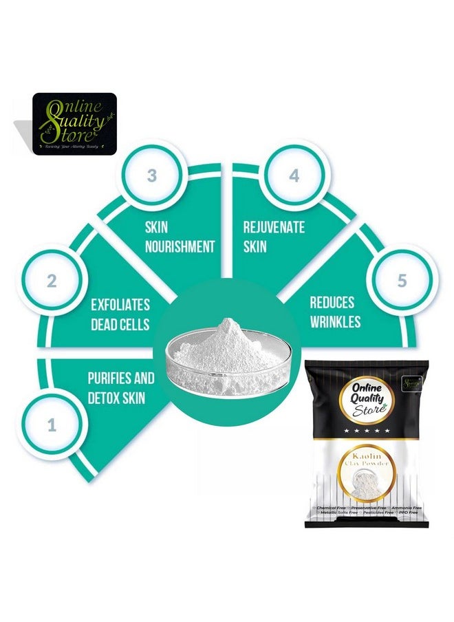 Online Quality Store Natural Kaolin Clay Powder |China Clay - For Acne, Blackheads |Face Masks |Kaolin Clay Powder For Face Organic |Kaolin Powder For Skin |China Clay Powder |Face Care Products,100G  - Image 5