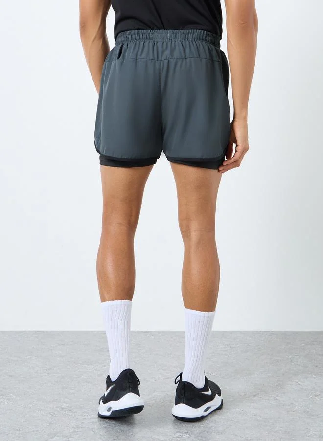 Styli Styli Men Running 2in1 Shorts with Drawstring