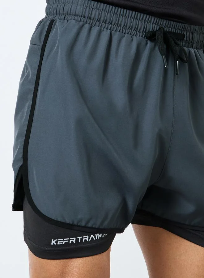 Styli Styli Men Running 2in1 Shorts with Drawstring