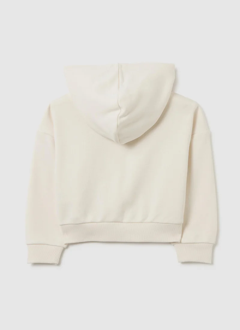 Ovs OVS Girls Beige Cotton Blend Sweatshirt Regular Fit