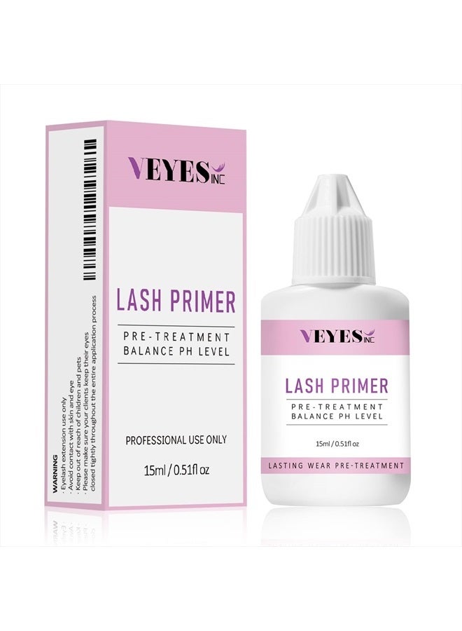 VEYES INC Lash Primer for Eyelash Extensions 15ml Professional Use Only Easy to Removes Proteins and Oils Increase Adhesive Bonding Power - Image 1