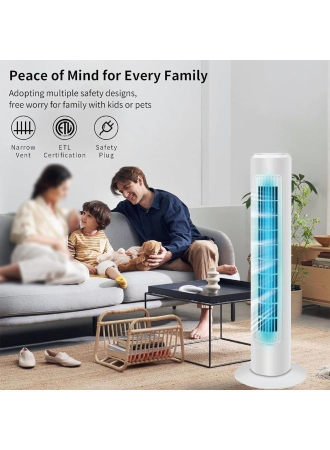 Denx Tower Fan – Slim, Stylish & Whisper-Quiet Cooling with 3-Speed Control and 80° Oscillation – 45W Power, DX2537 - Image 4