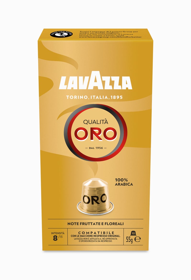 Lavazza Qualita Oro Coffee Capsules 10 Capsules (55g) - Image 1