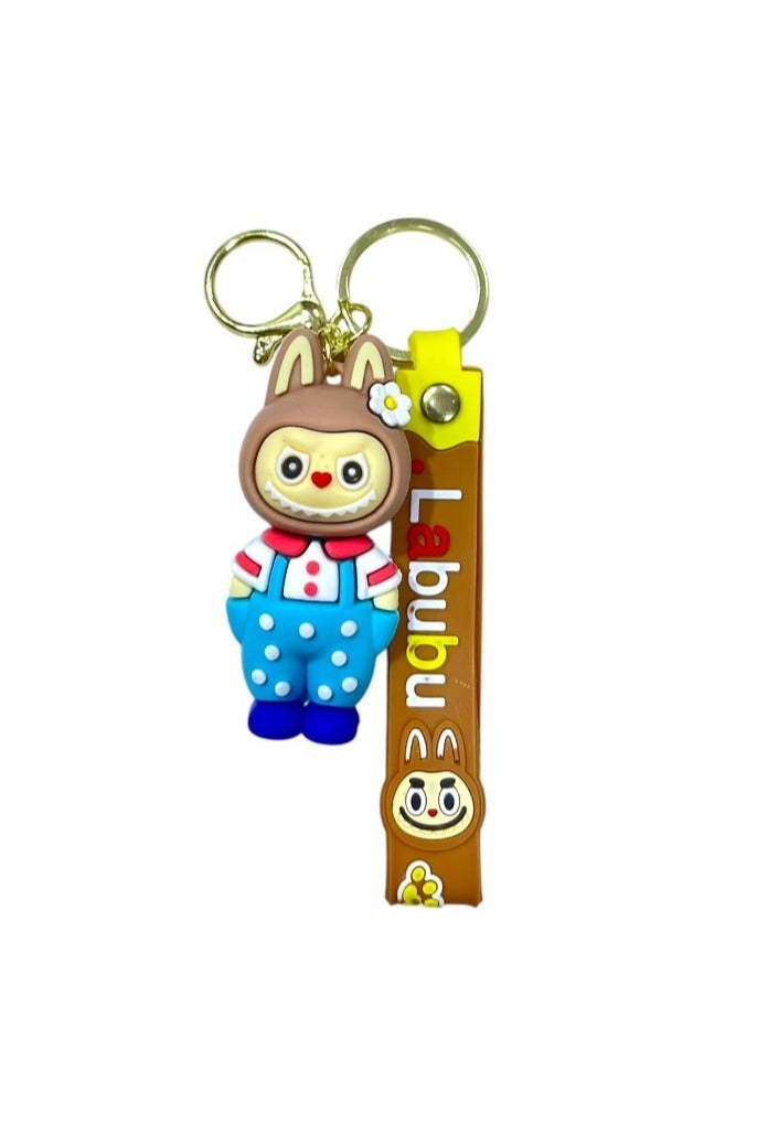 Hot Selling Labubu Keychain Doll Toys Cartoon Cute Little Sheep Silicone 3D Labubu Key Chain Accessories for Gifts