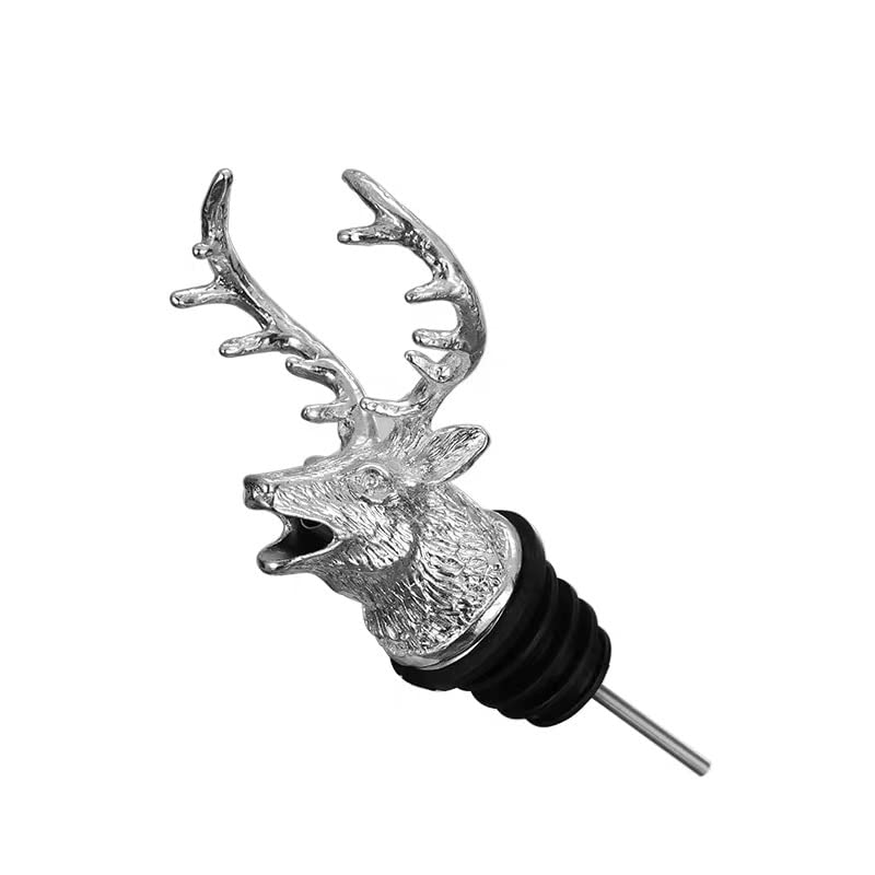 DAONPHARI Zinc Alloy Deer Head Wine Pouring Device (Silver) No Spills | Effortless Pouring | Unique Gift Idea | Durable & Long-Lasting - Image 3