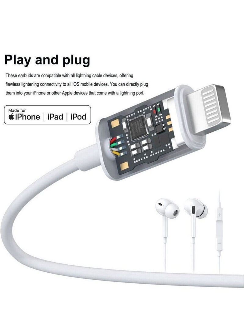 ELTRAZONE Apple Earbuds iPhone Headphones, Earphones with Lightning Wired Noise Isolating [Apple MFi Certified] Built-in Microphone & Volume Control Compatible with iPhone 12/11/XR/XS/X/7/7 Plus/8/8Plus  - Image 4